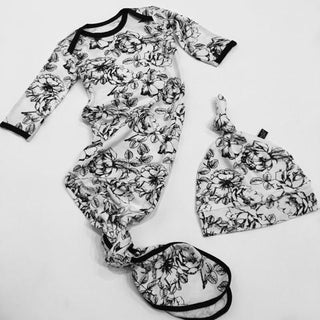 Peregrine Kidswear Floral Newborn Gown & Hat Set, Peregrine Kidswear, Baby Shower Gift, Black Friday, cf-size-newborn, cf-type-layette-gown, cf-vendor-peregrine-kidswear, CM22, Constellations