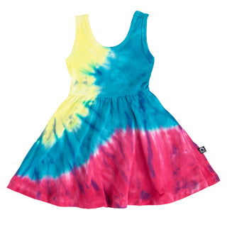 RAGS Spiral Tie Dye Tank Swing Dress - Yellow / Blue / Pink, RAGS, CM22, MovingSummer2022, RAGS, RAGS Dress, RAGS Girls, Rags Romper, RAGS Spiral Tie Dye Tank Swing Dress, RAGS Spiral Tie Dye