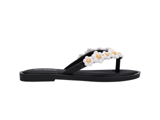 Mini Melissa Spring Flip Flops - Black / White, Grendene, Black, cf-size-1, cf-size-11, cf-size-12, cf-size-13, cf-size-3, cf-type-sandal, cf-vendor-grendene, Flower Flip Flop, Grendene, Gren